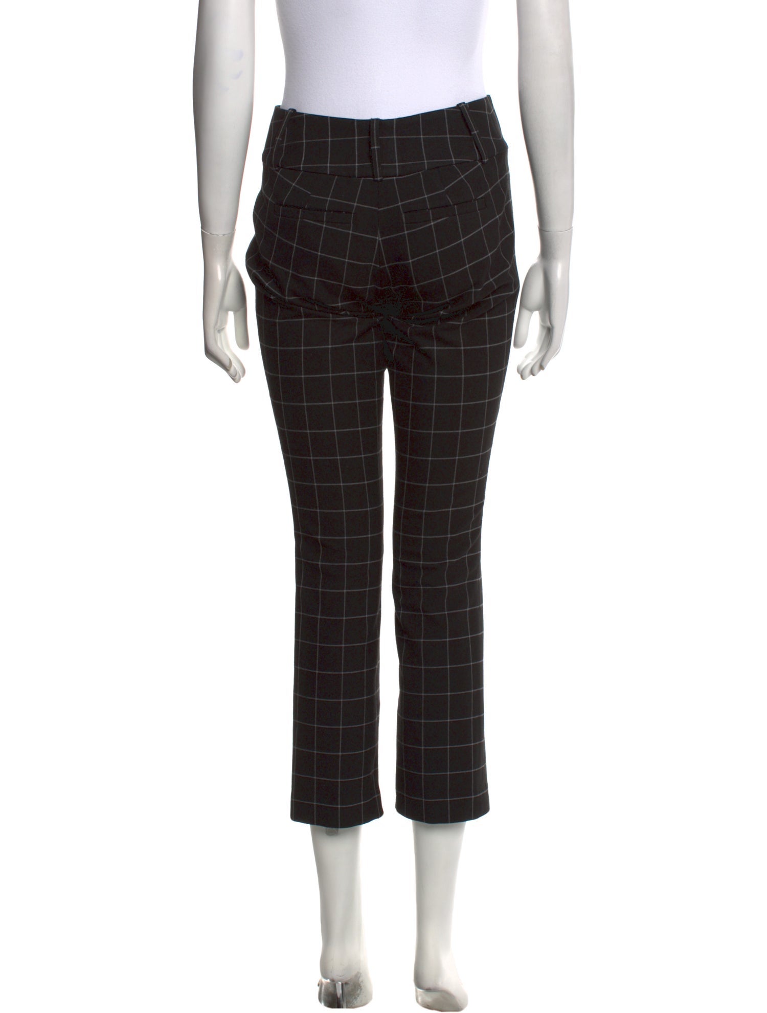 Alice + Olivia Plaid Print Straight Leg Pants