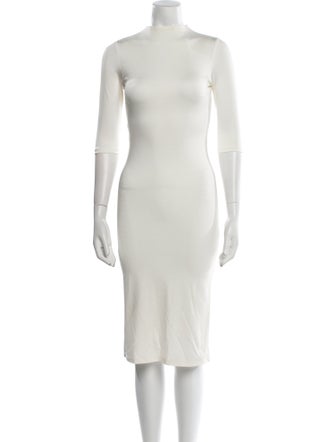 Alice + Olivia Mock Neck Midi Length Dress