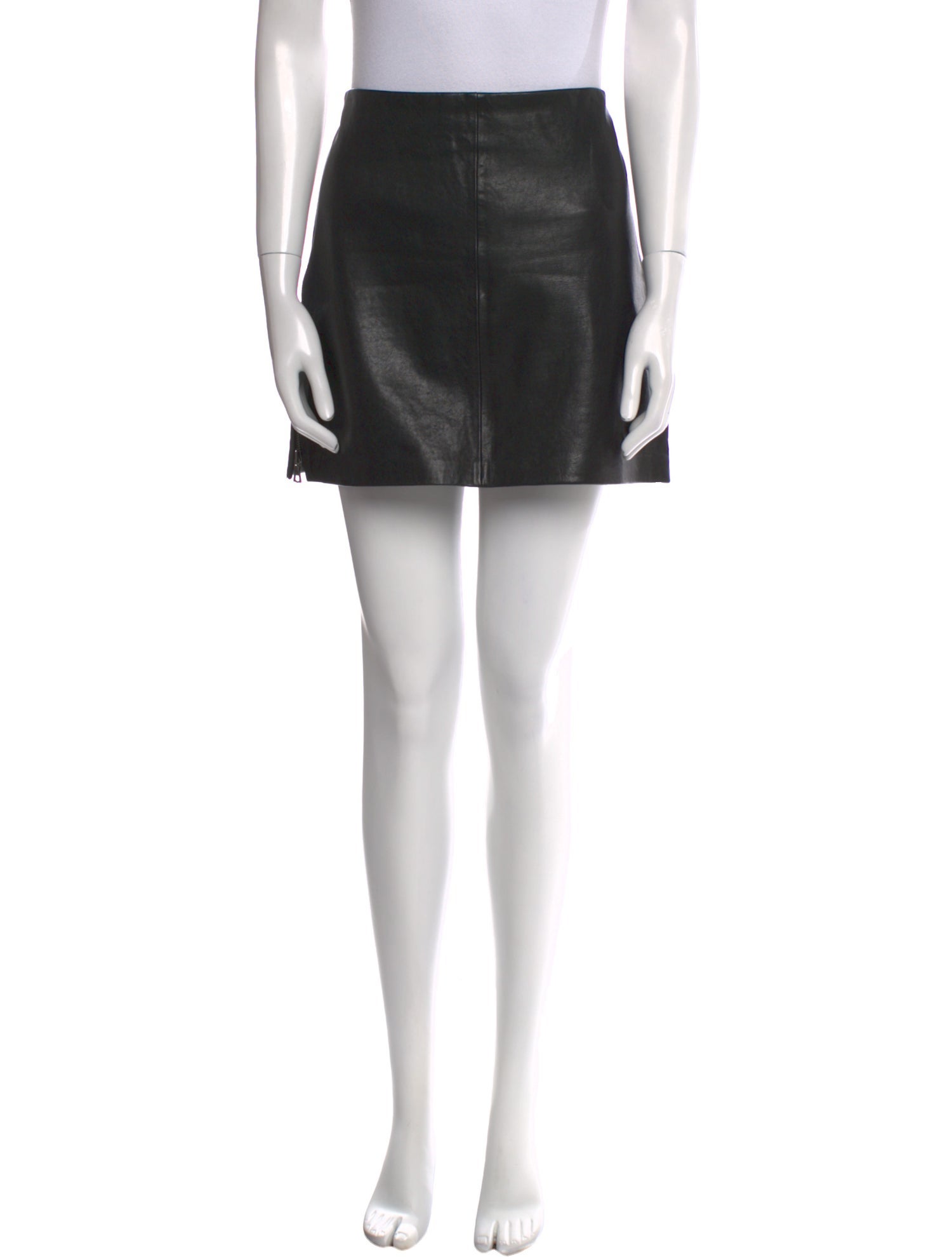 Alice + Olivia Lamb Leather Mini Skirt