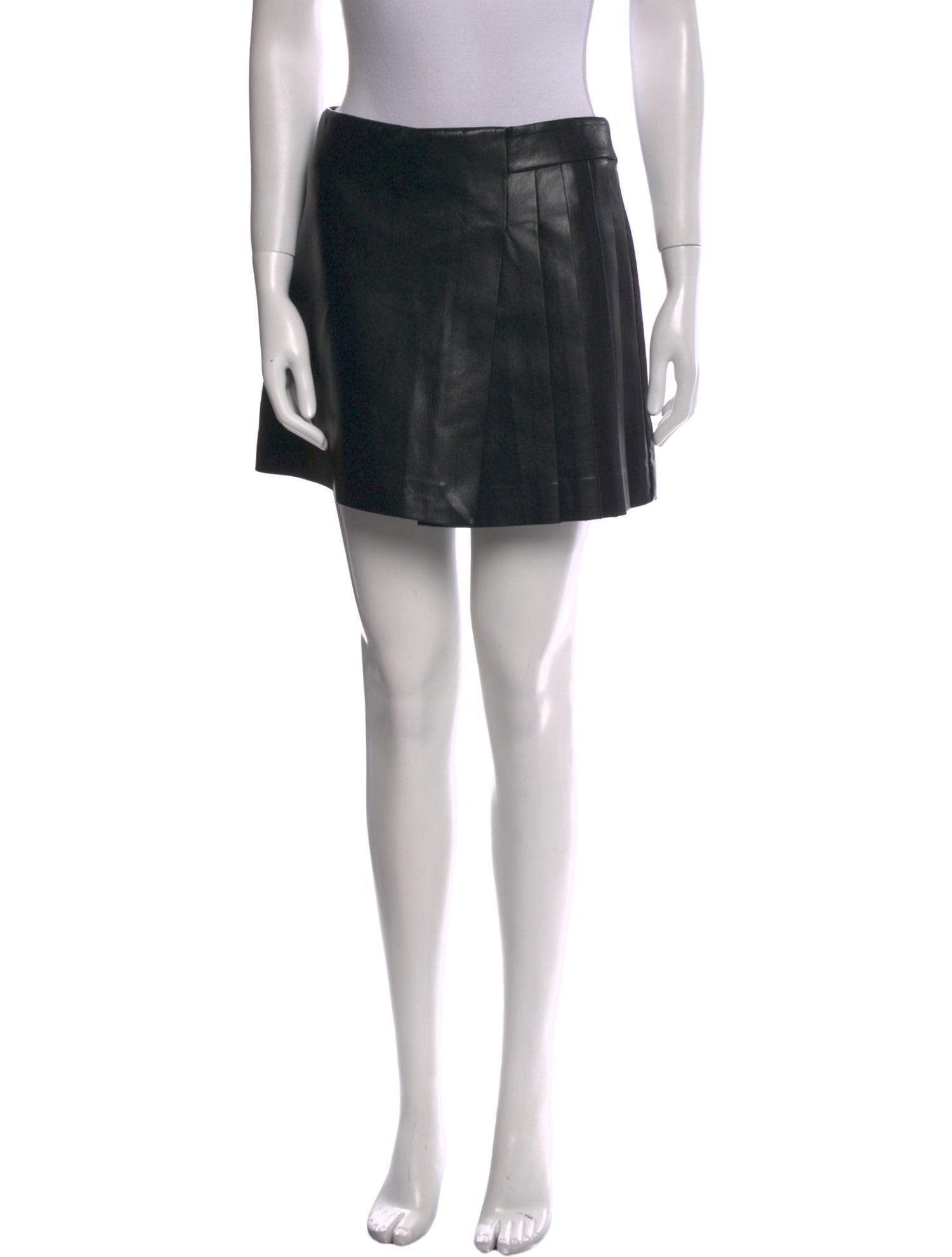 Alice + Olivia Pleated Accents Mini Skirt