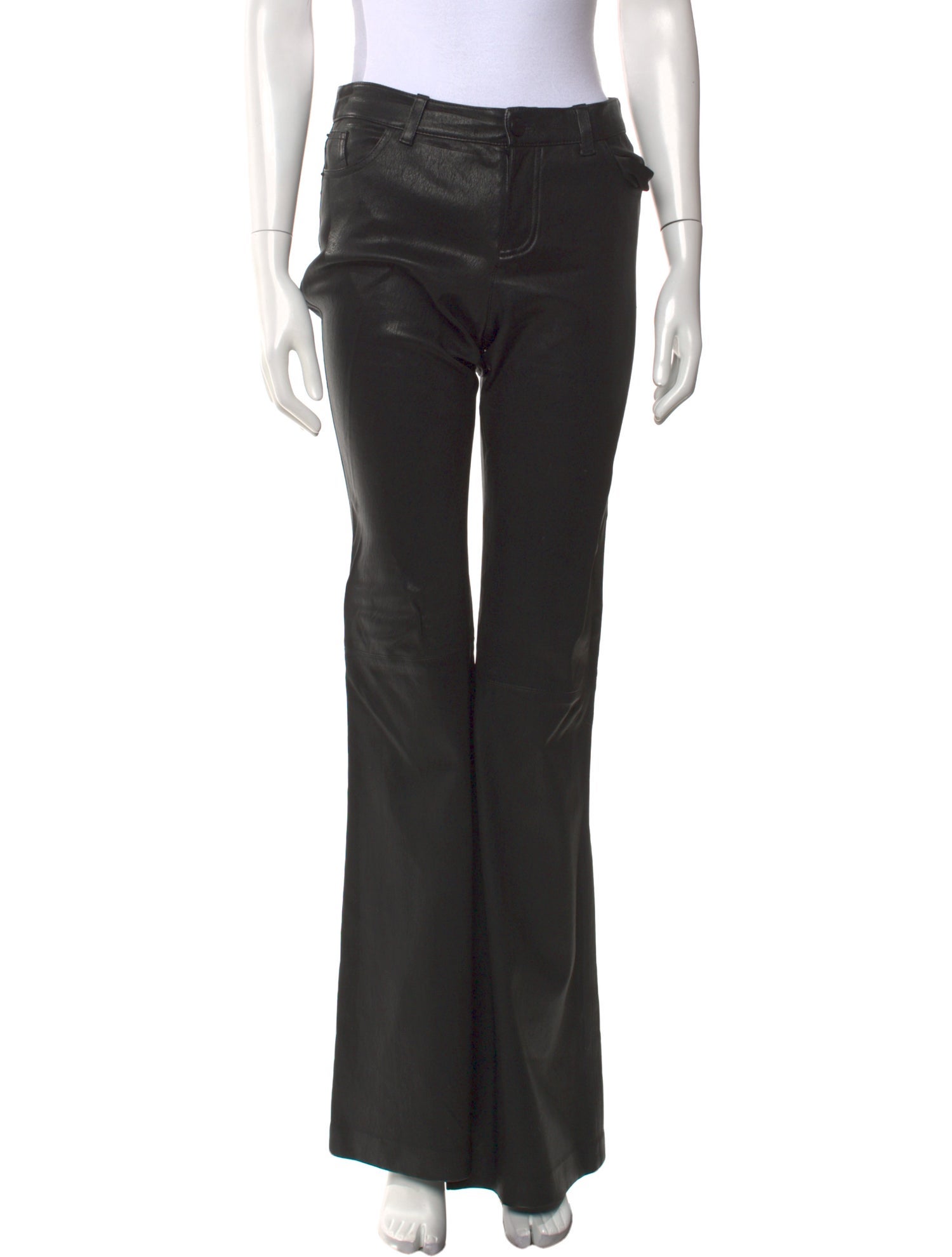 Alice + Olivia Lamb Leather Wide Leg Pants