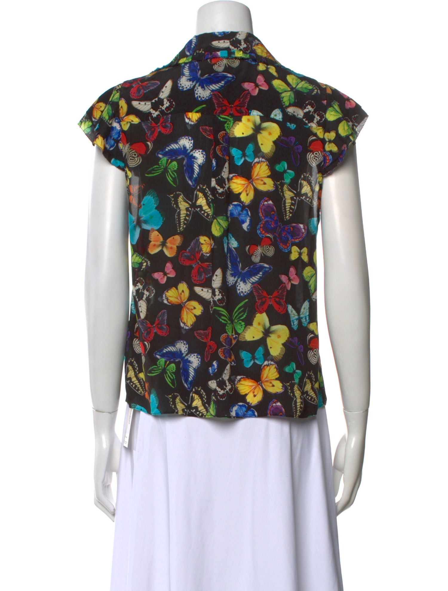 Alice + Olivia Silk Floral Print Blouse