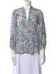 Alice + Olivia Silk Floral Print Blouse