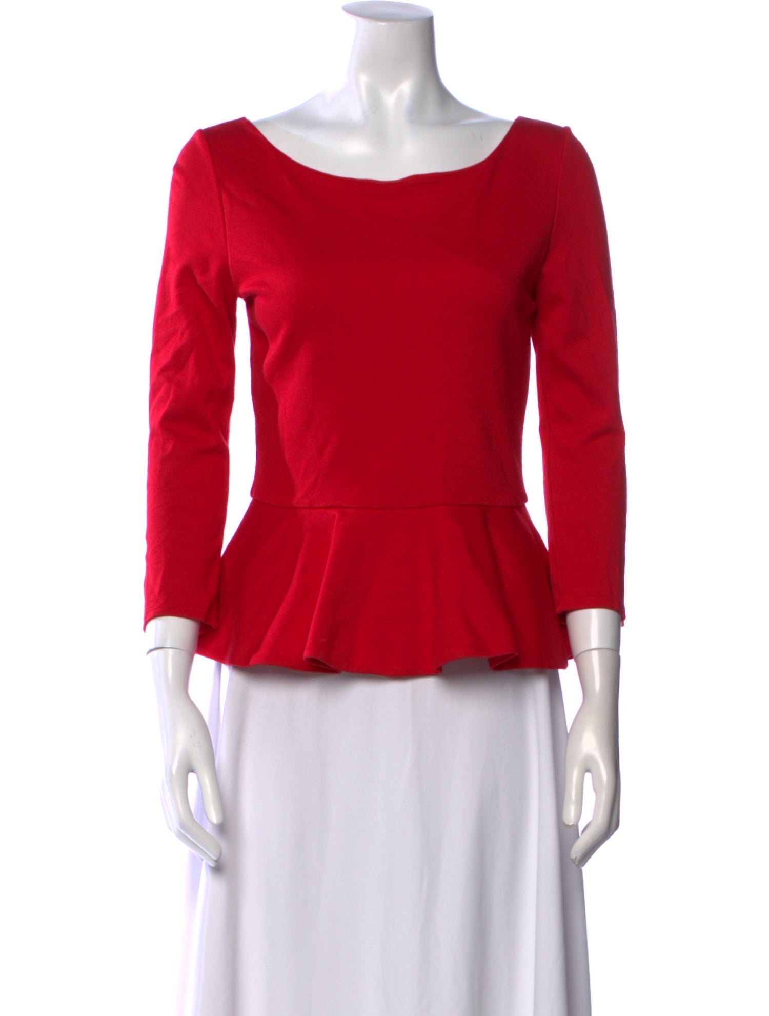 Alice + Olivia Scoop Neck Three-Quarter Sleeve Blouse