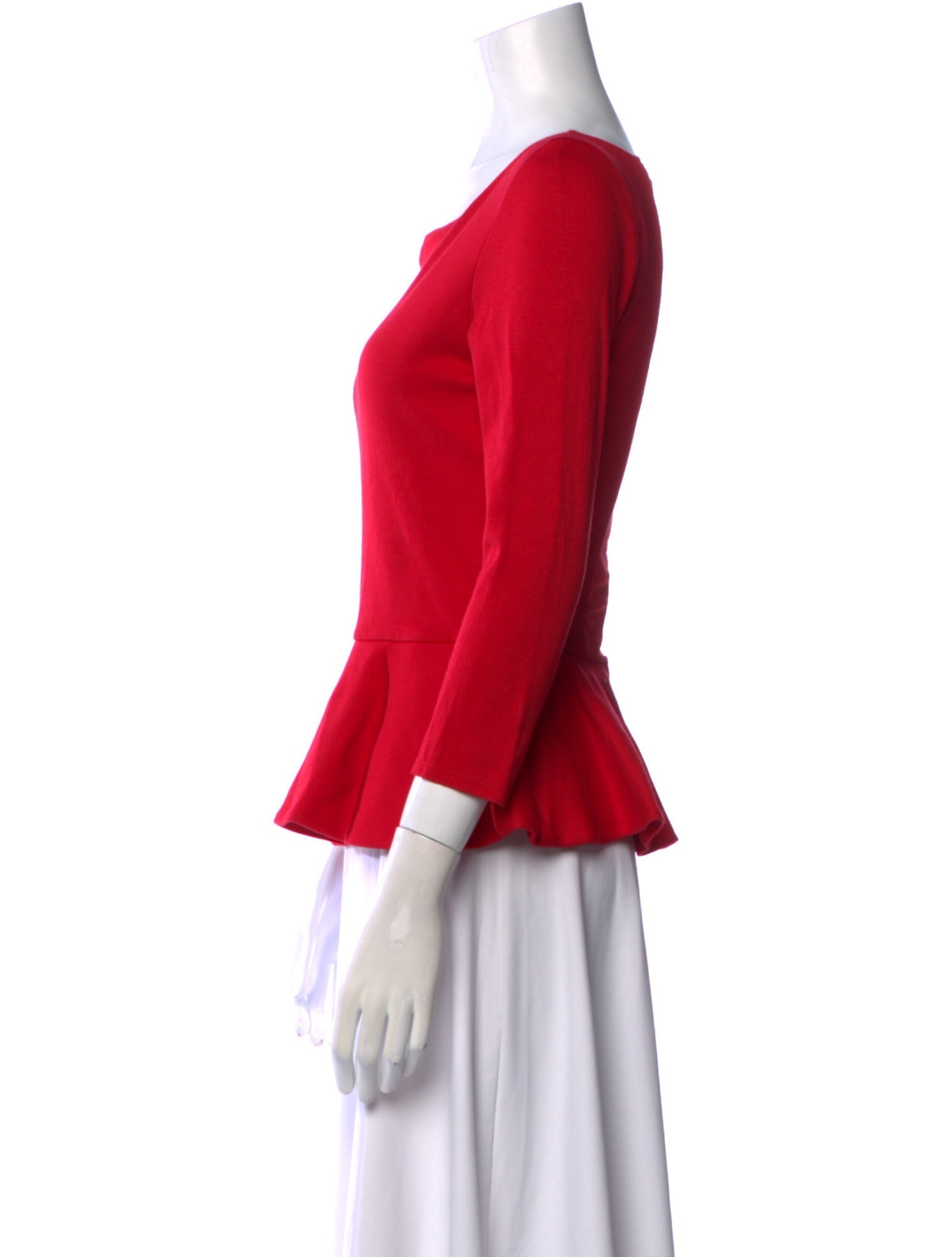 Alice + Olivia Scoop Neck Three-Quarter Sleeve Blouse