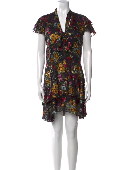 Alice + Olivia Floral Print Mini Dress