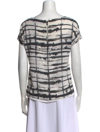 Alice + Olivia Silk Printed T-Shirt