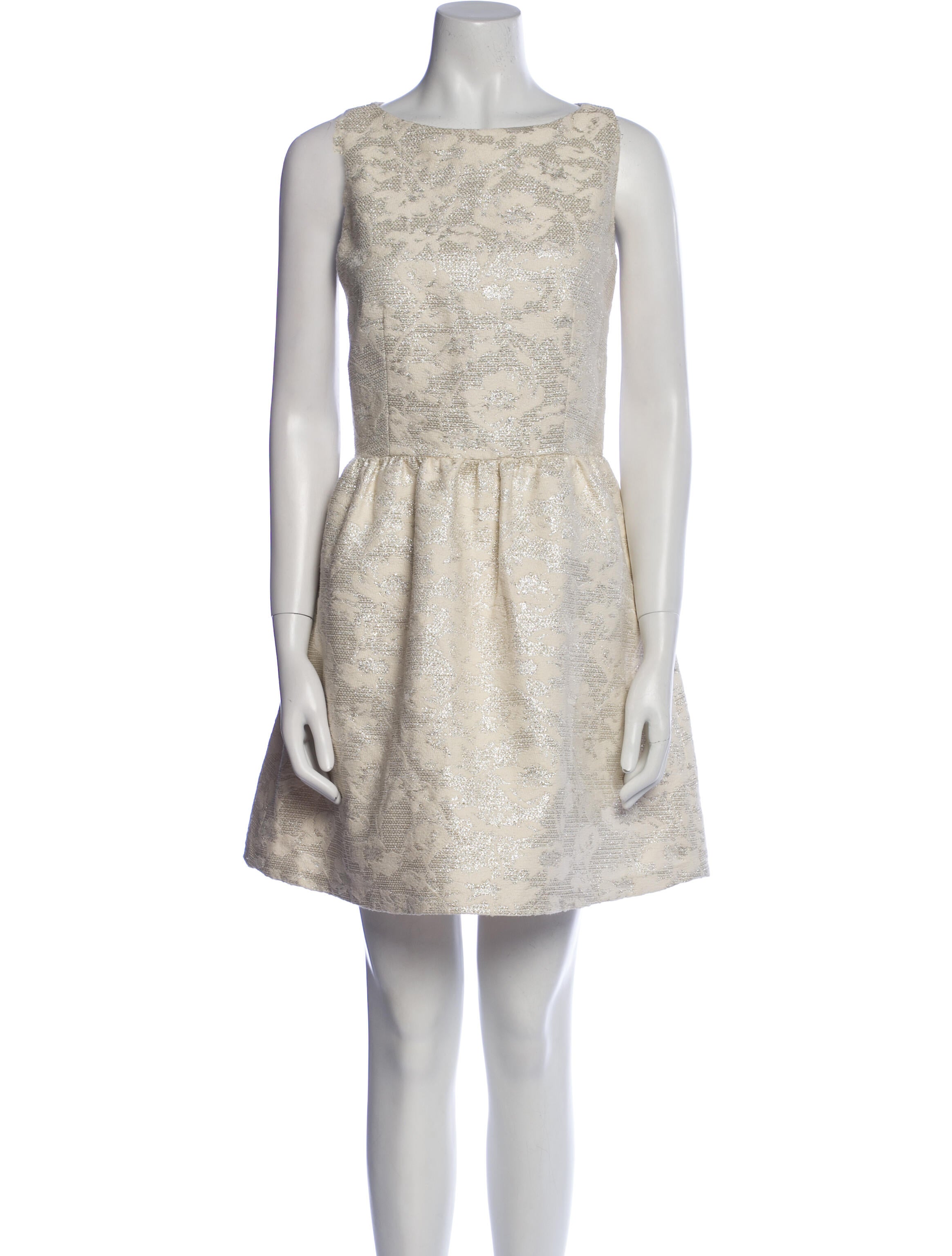 Alice + Olivia Bateau Neckline Mini Dress