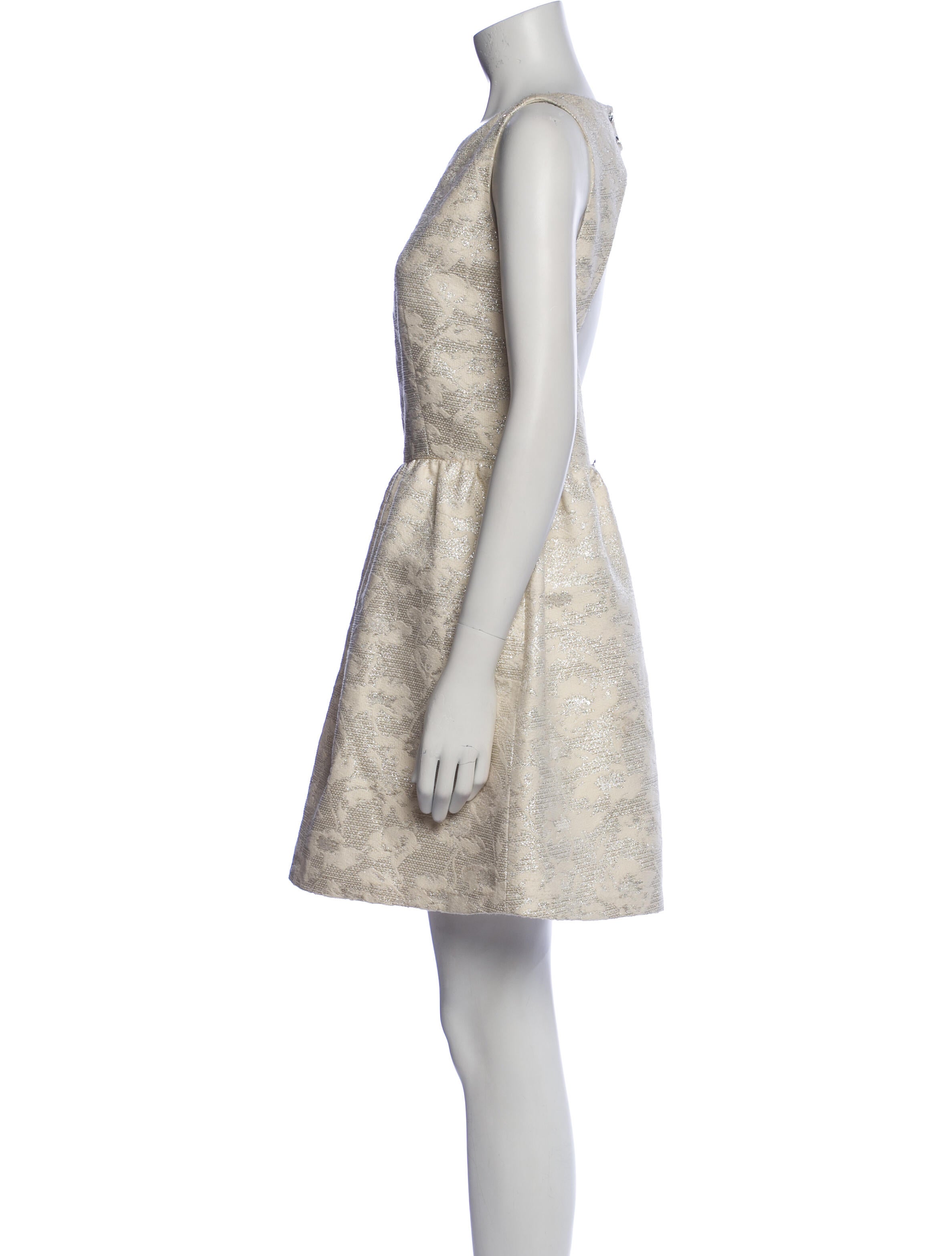 Alice + Olivia Bateau Neckline Mini Dress