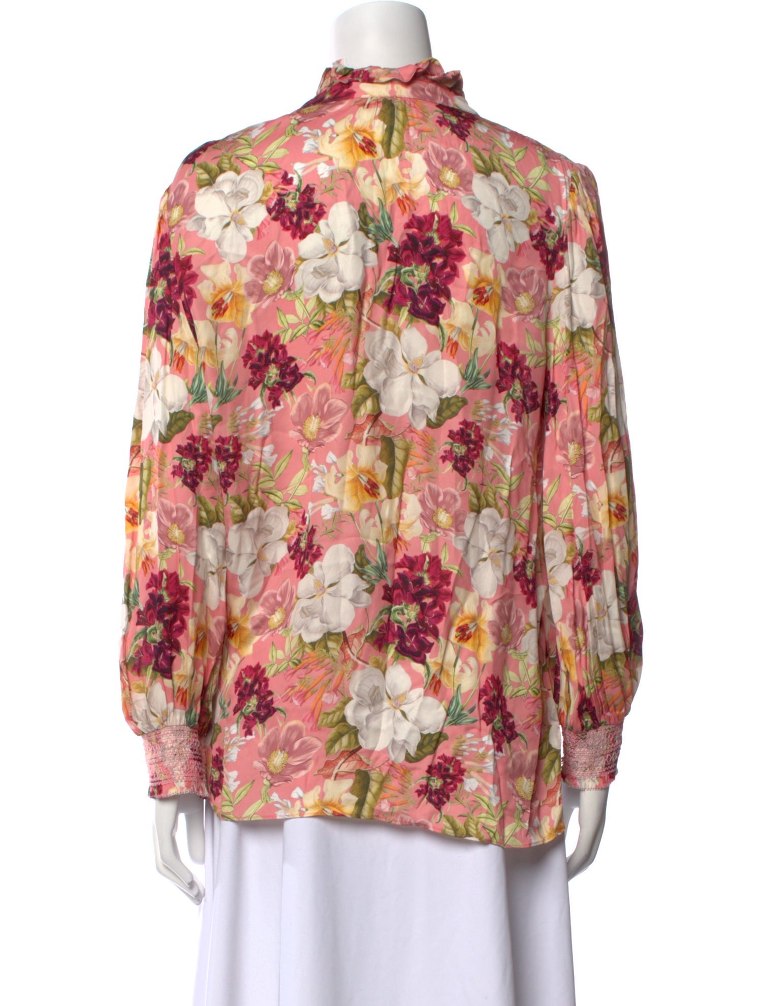 Alice + Olivia Floral Print V-Neck Blouse