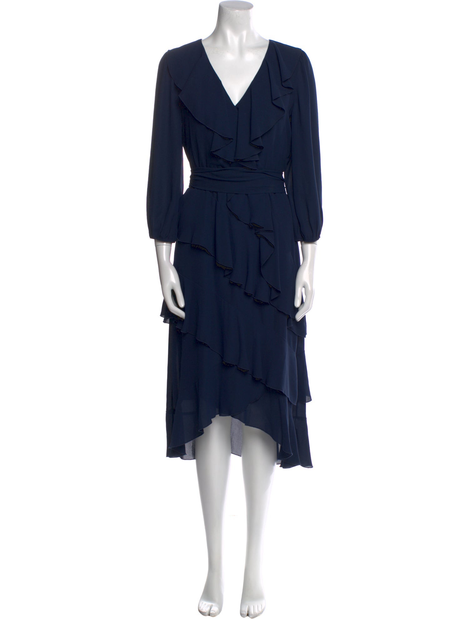 Alice + Olivia V-Neck Midi Length Dress