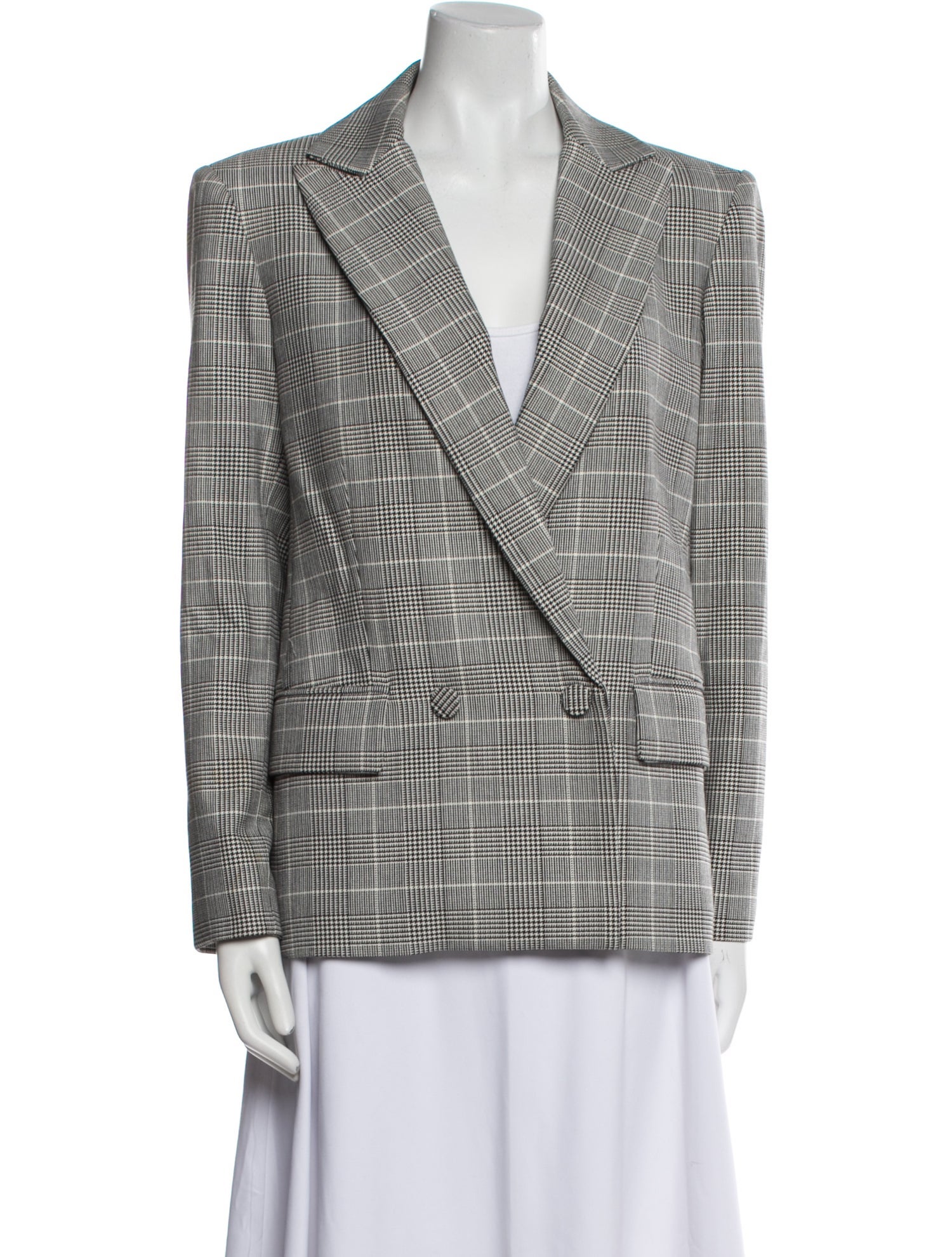 Alice + Olivia Plaid Print Blazer