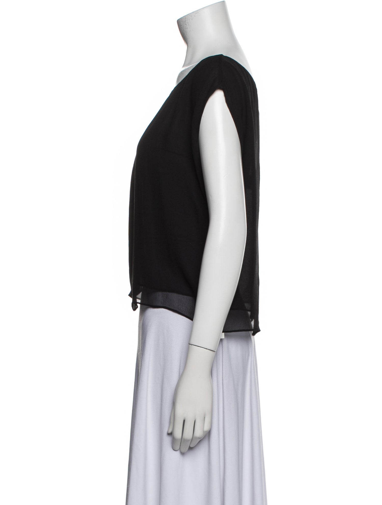 Alice + Olivia Silk Scoop Neck Crop Top