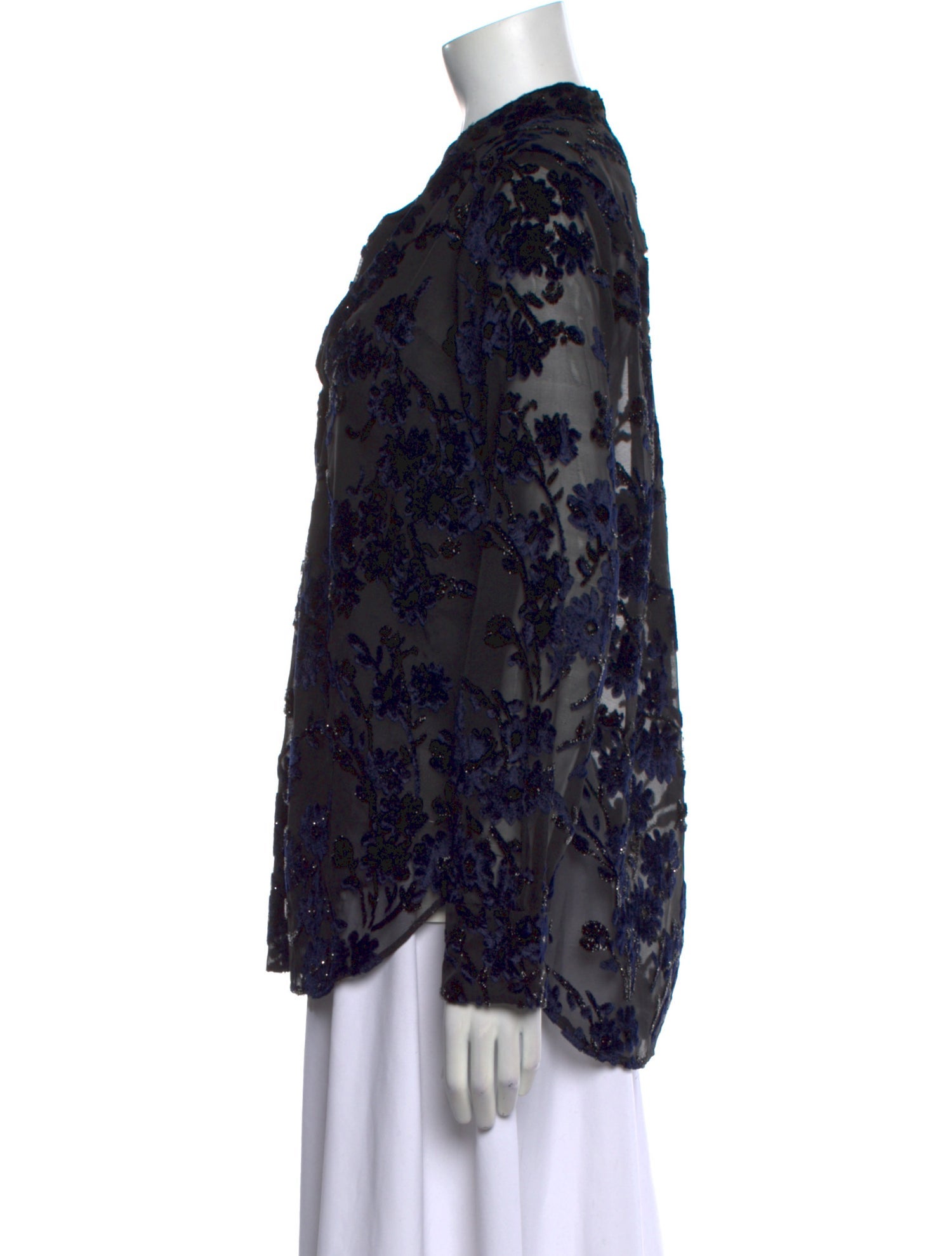 Alice + Olivia Floral Print V-Neck Blouse