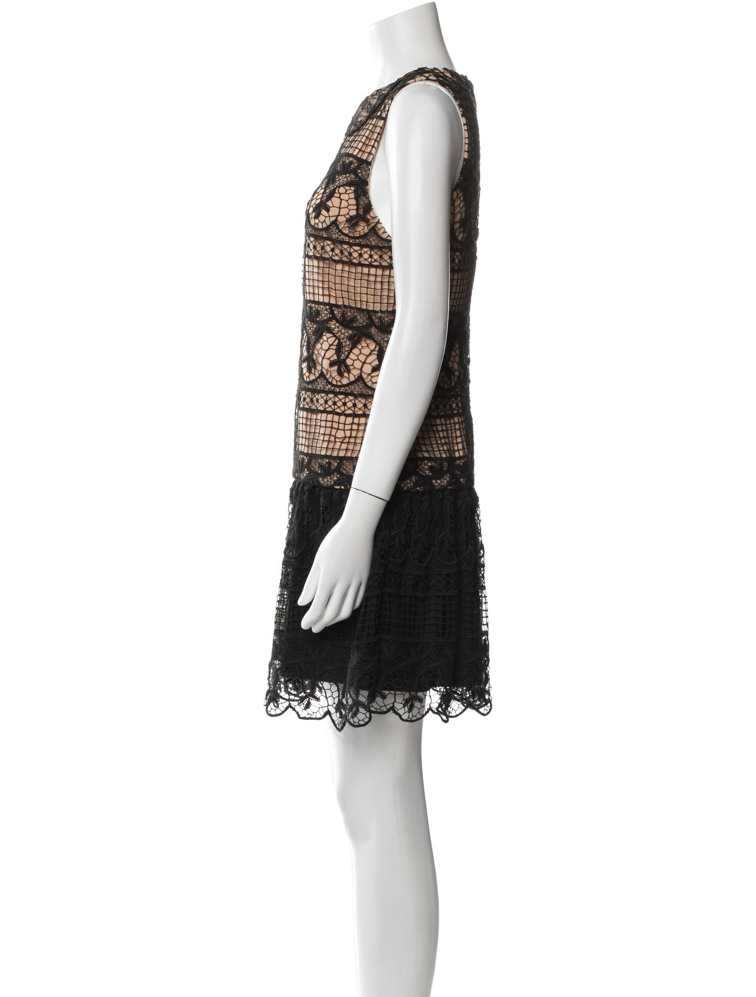 Alice + Olivia Lace Pattern Mini Dress