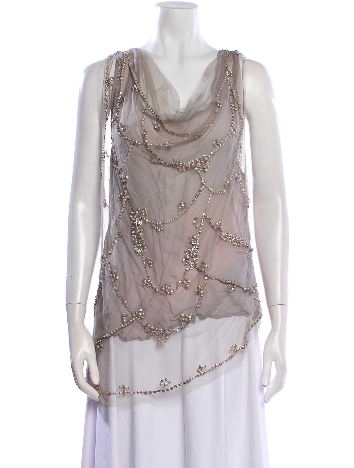 Alice + Olivia Nylon Cowl Neck Tunic