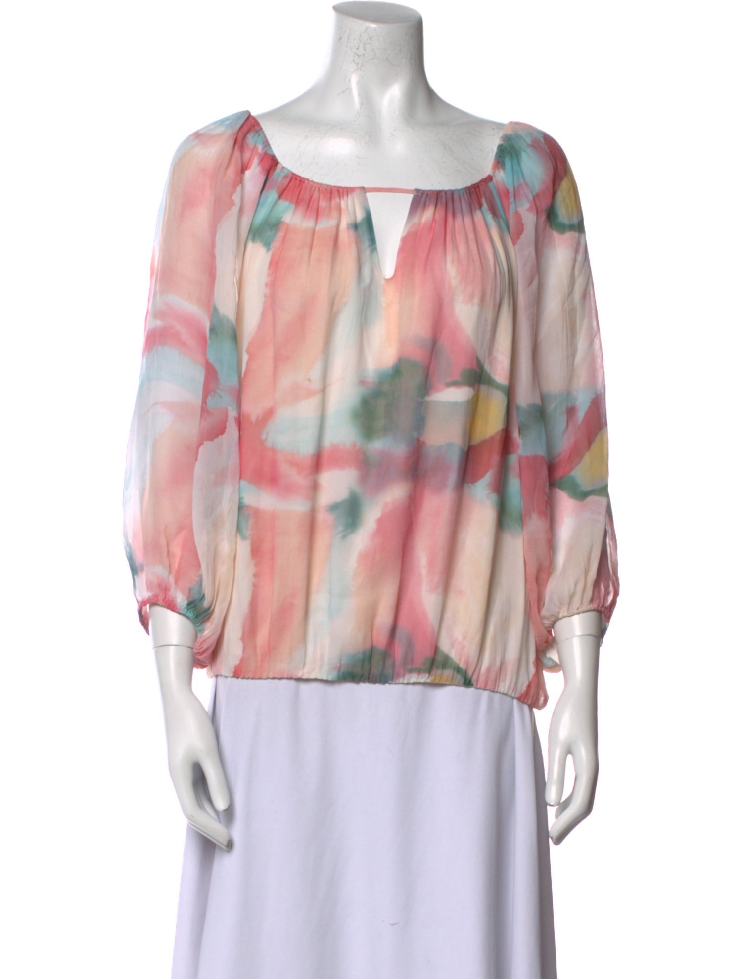 Alice + Olivia Silk Printed Blouse