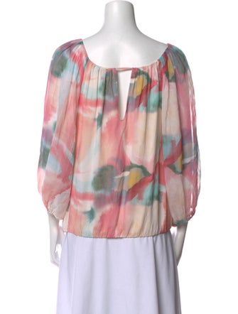 Alice + Olivia Silk Printed Blouse