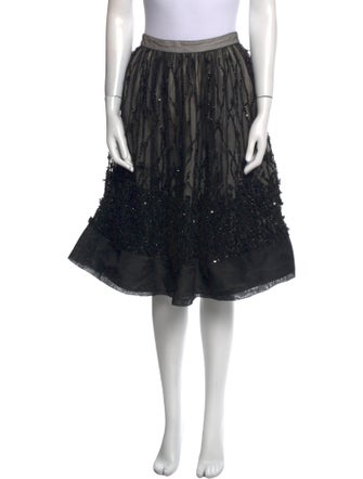Alice + Olivia Sequin Embellishments Knee-Length Skirt