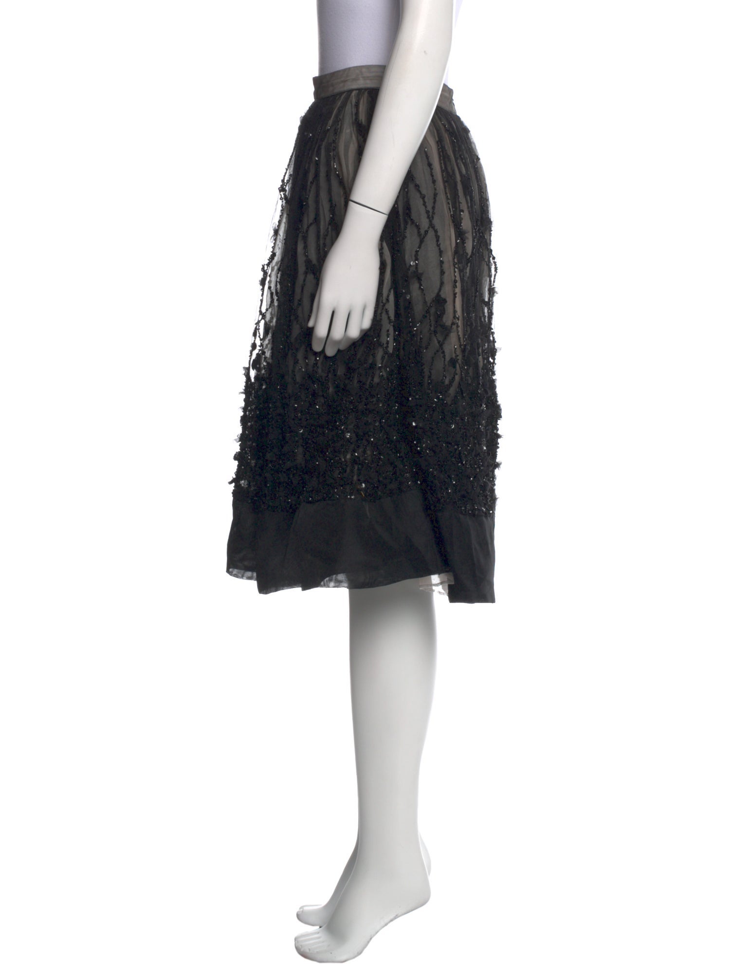 Alice + Olivia Sequin Embellishments Knee-Length Skirt