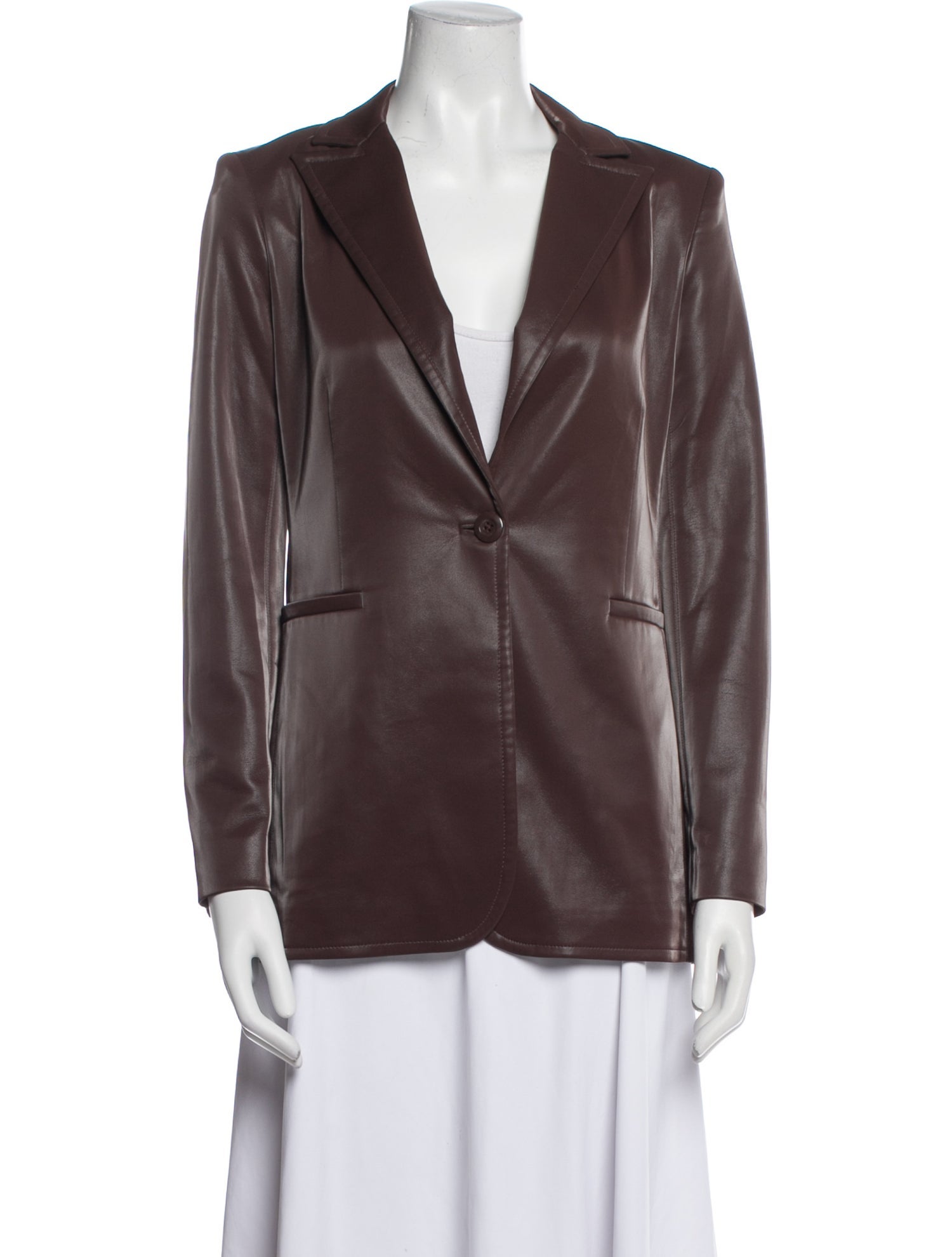 Alice + Olivia Faux Leather Blazer