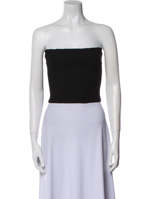 Alice + Olivia Linen Strapless Crop Top