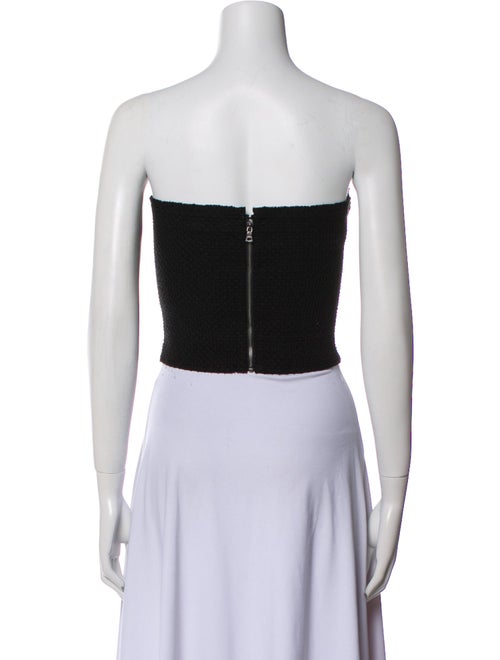 Alice + Olivia Linen Strapless Crop Top