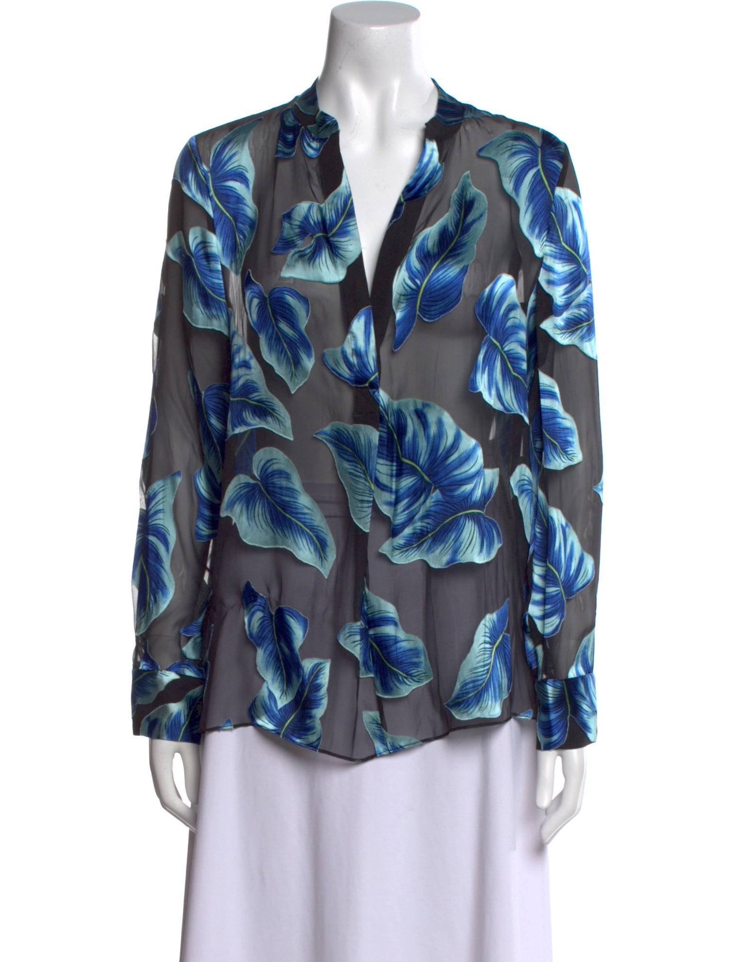 Alice + Olivia Floral Print V-Neck Blouse w/ Tags