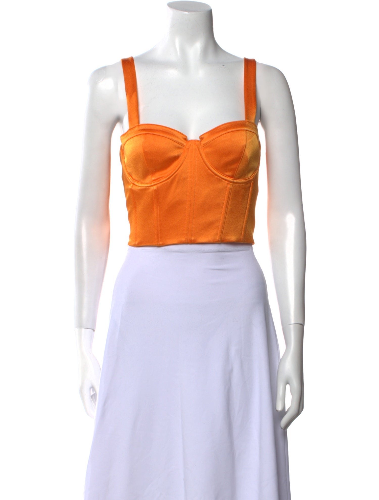 Alice + Olivia Square Neckline Sleeveless Crop Top