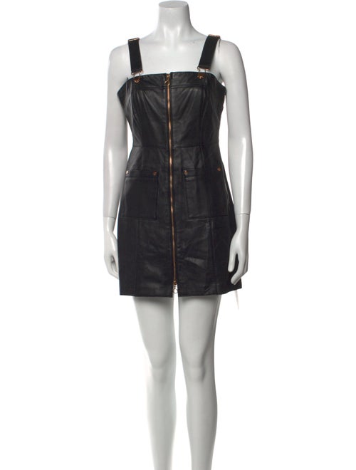 Alice + Olivia Lamb Leather Mini Dress