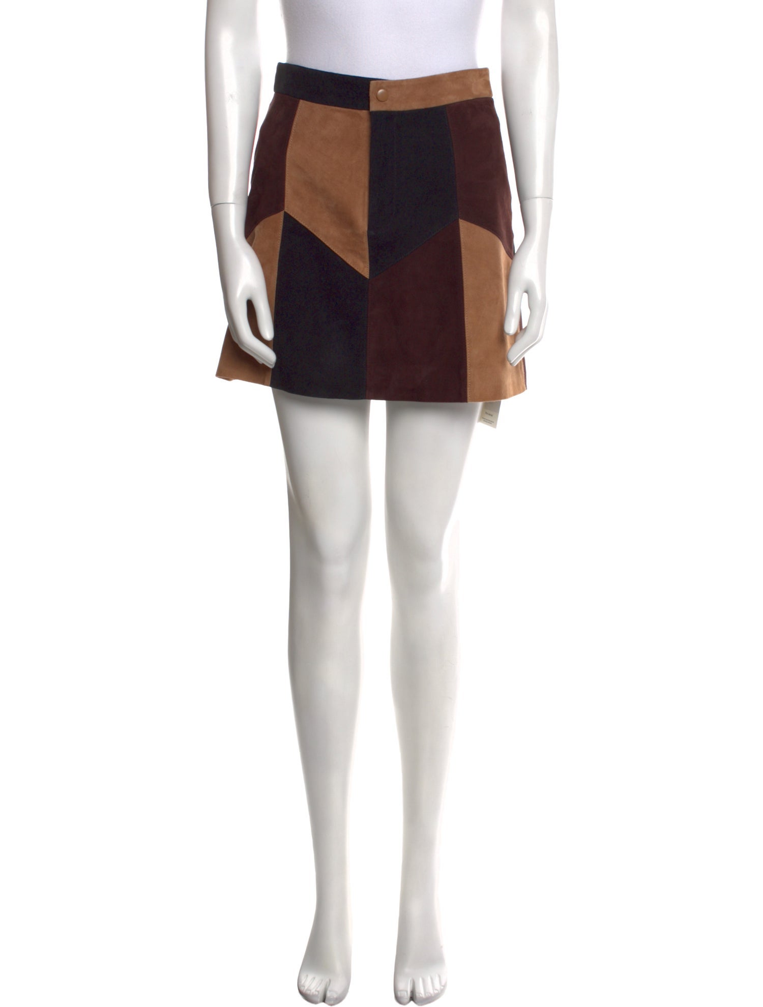 Alice + Olivia Lamb Leather Mini Skirt