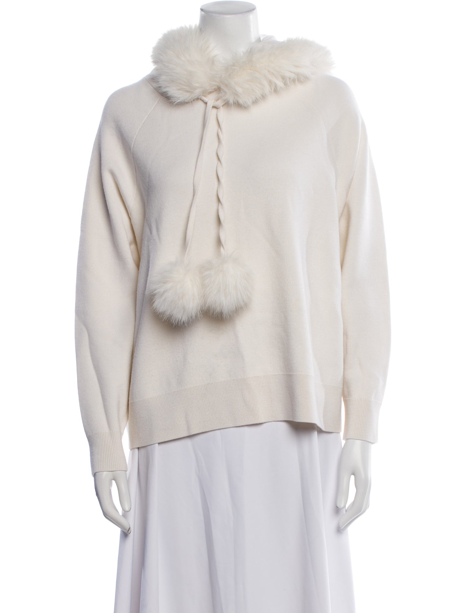 Alice + Olivia Wool V-Neck Sweatshirt