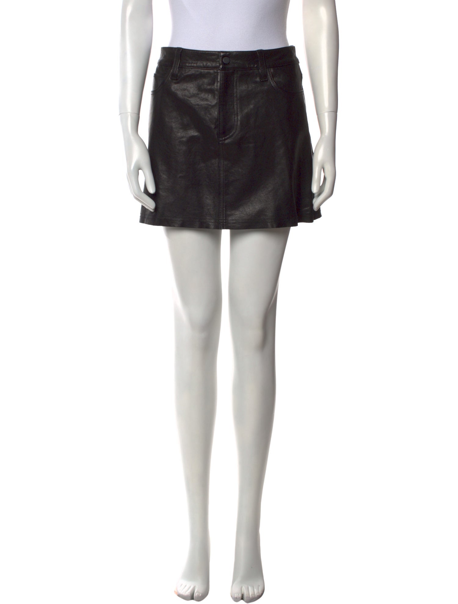 Alice + Olivia Lamb Leather Mini Skirt