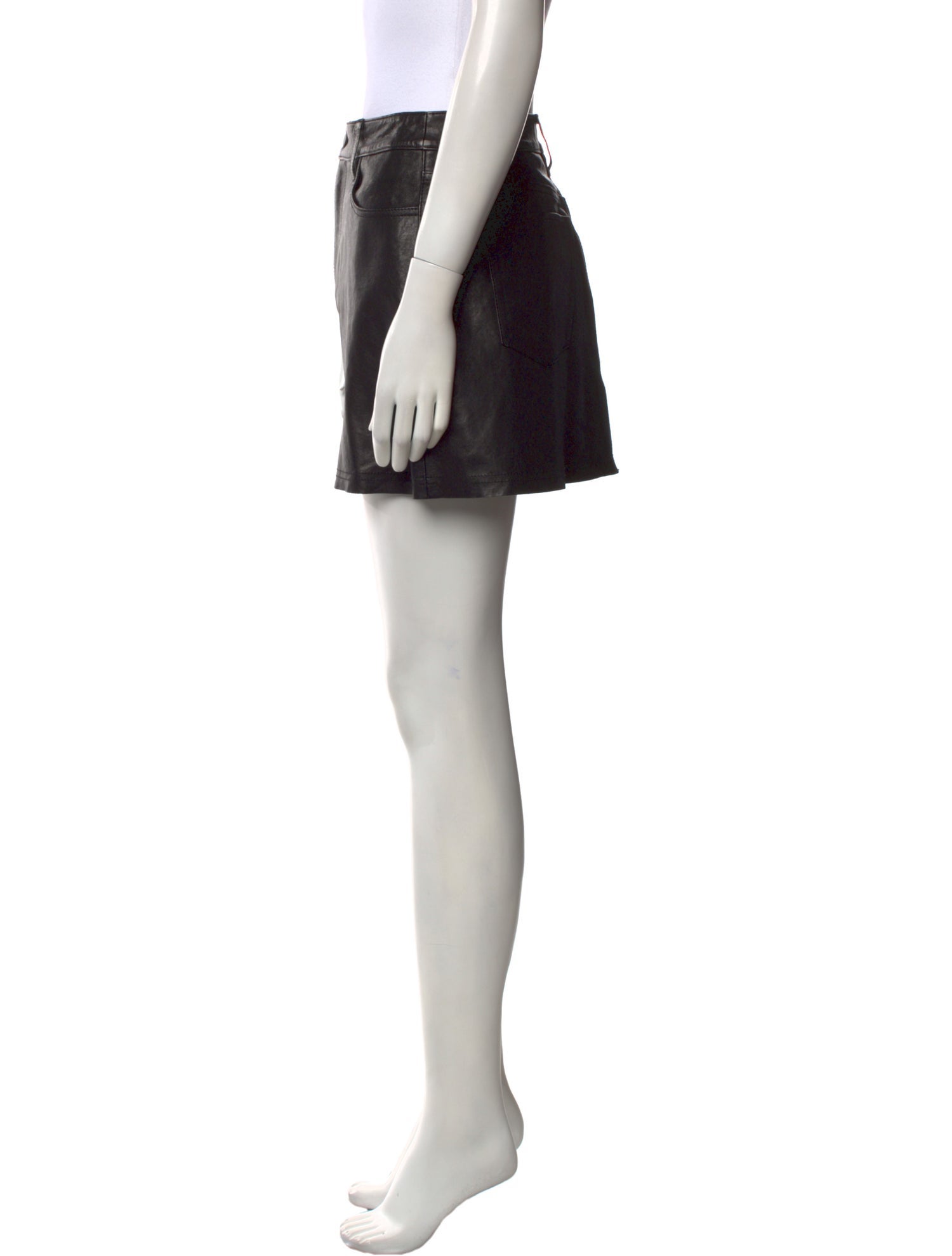 Alice + Olivia Lamb Leather Mini Skirt