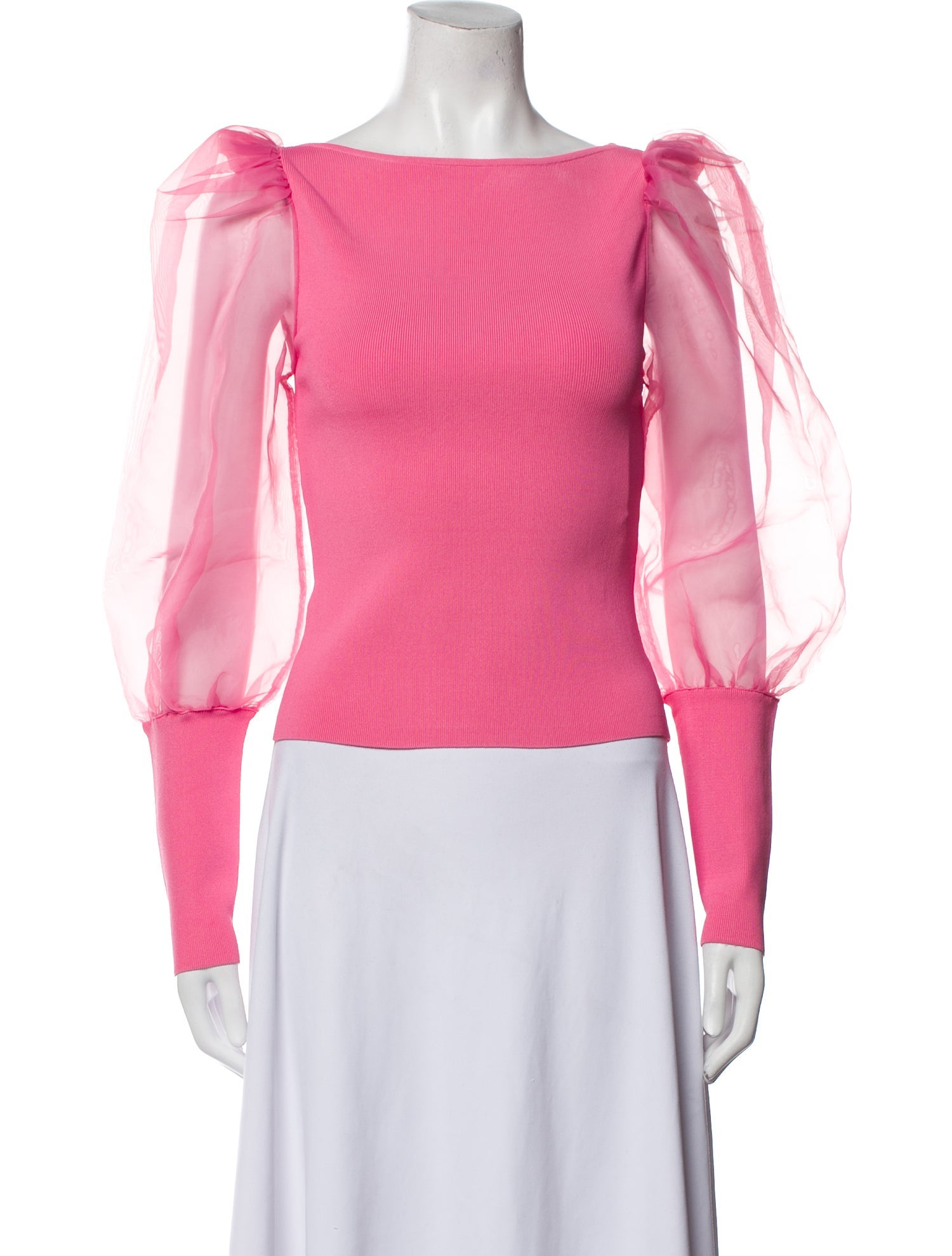 Alice + Olivia Bateau Neckline Long Sleeve Top