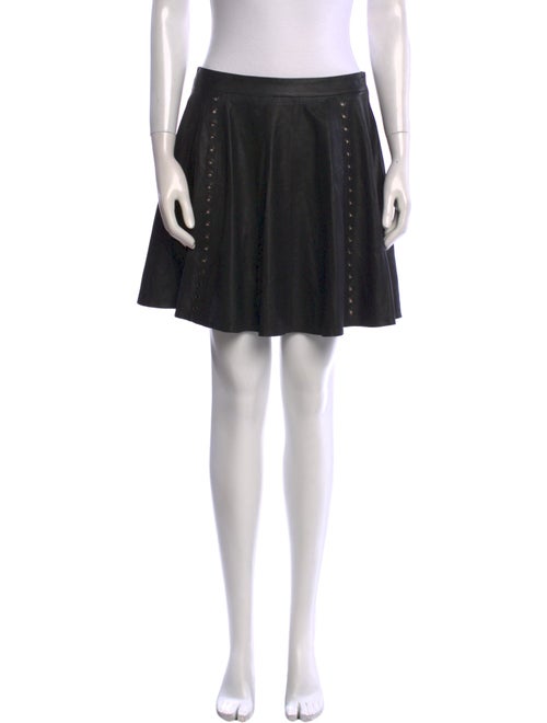 Alice + Olivia Goat Leather Mini Skirt