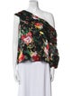 Alice + Olivia Floral Print Asymmetrical Blouse