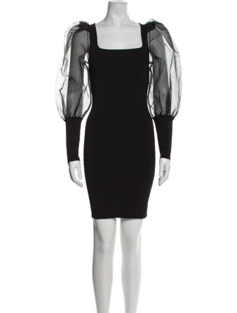 Alice + Olivia Square Neckline Mini Dress