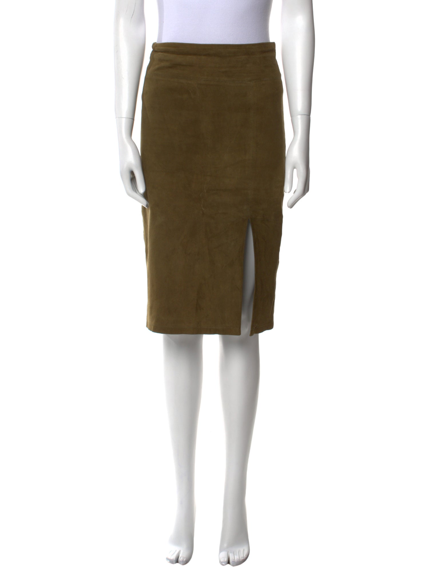 Alice + Olivia Leather Knee-Length Skirt