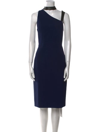 Alice + Olivia Mock Neck Midi Length Dress