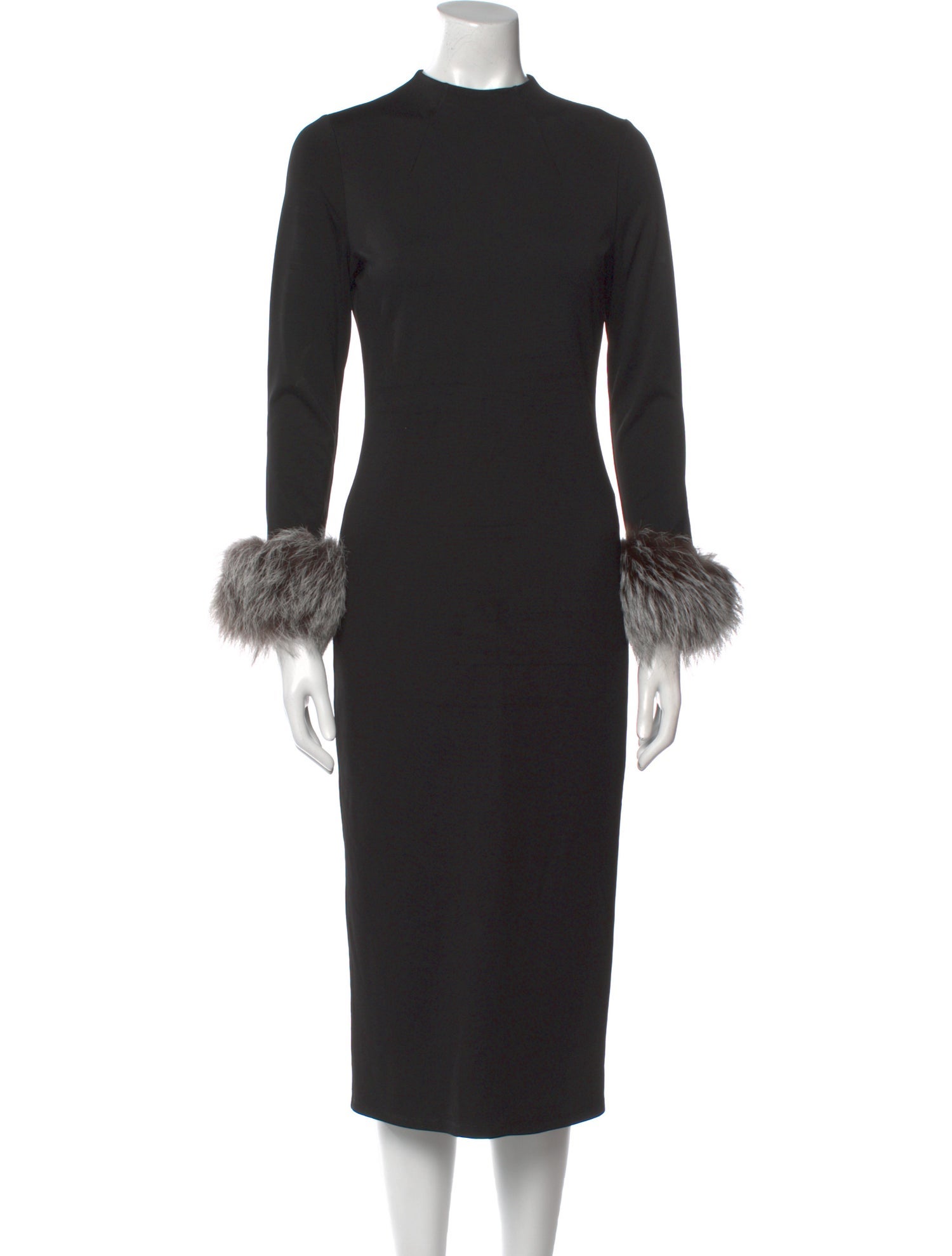 Alice + Olivia Mock Neck Midi Length Dress