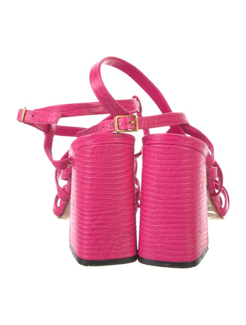 Alice + Olivia Lizard Slingback Sandals