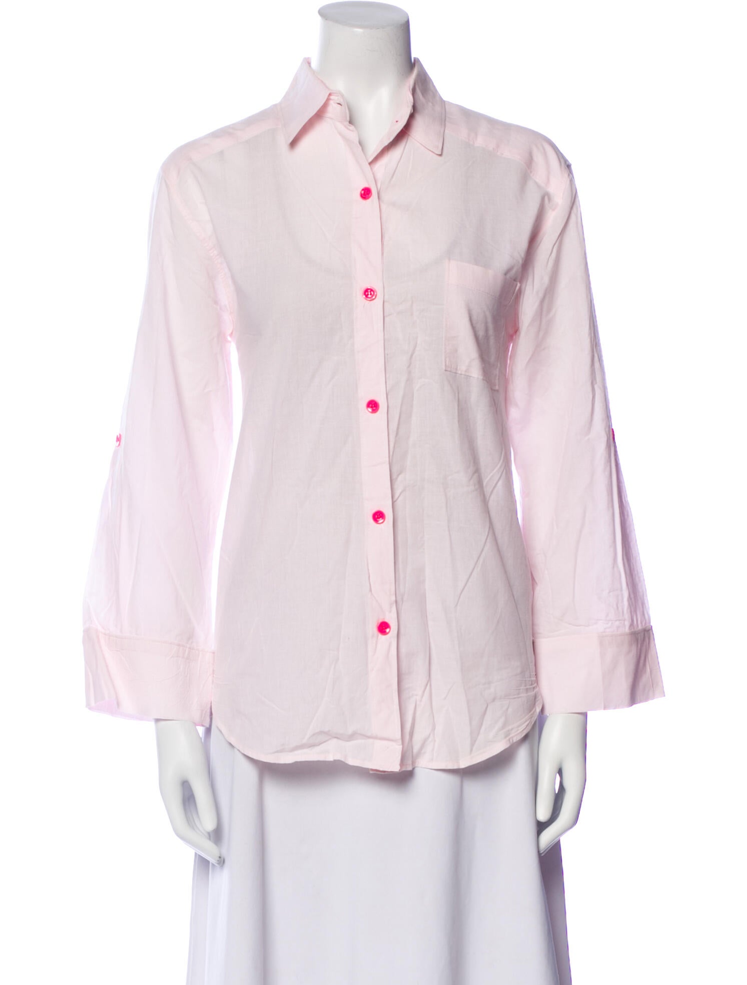 Alice + Olivia Three-Quarter Sleeve Button-Up Top