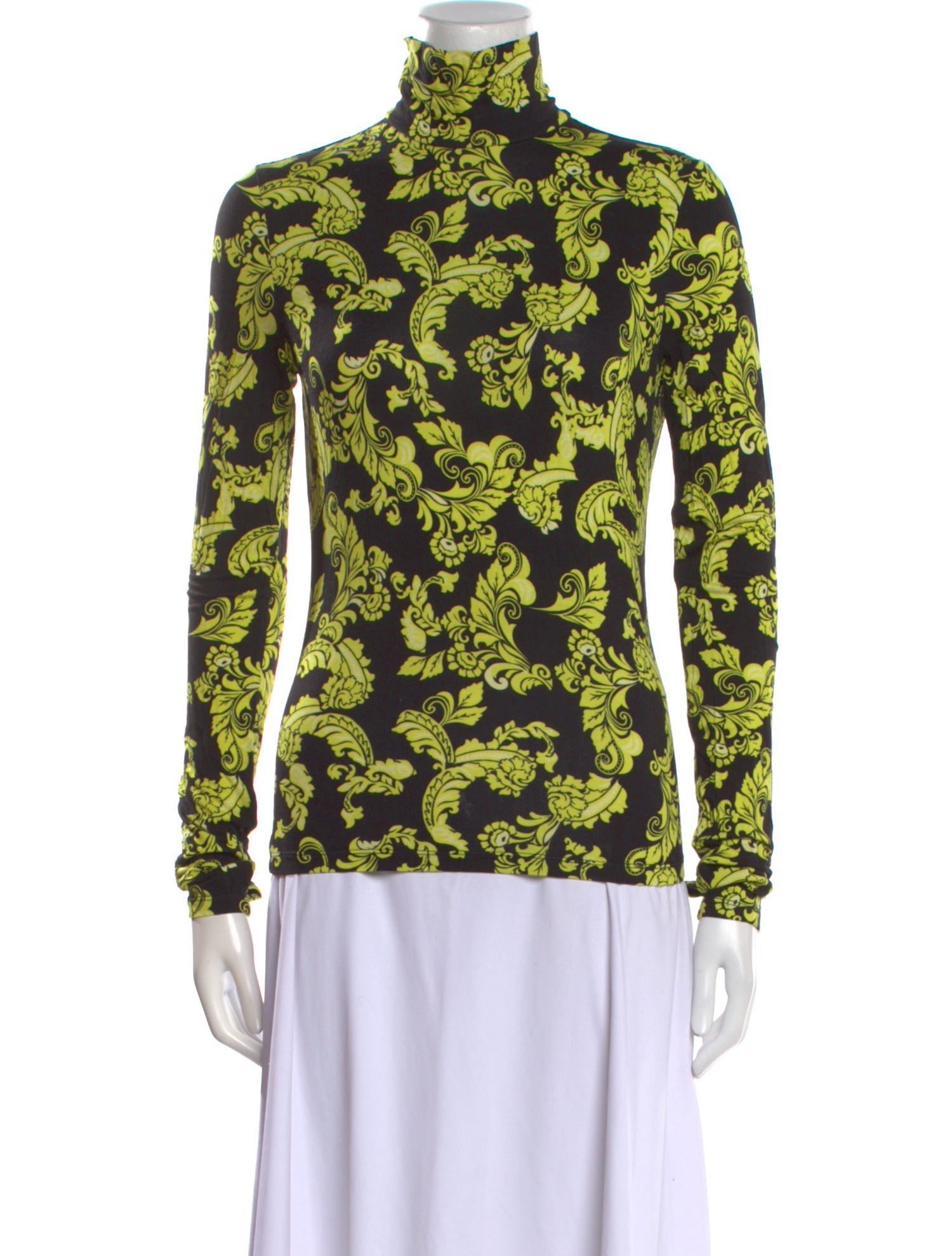 Alice + Olivia Floral Print Turtleneck Top