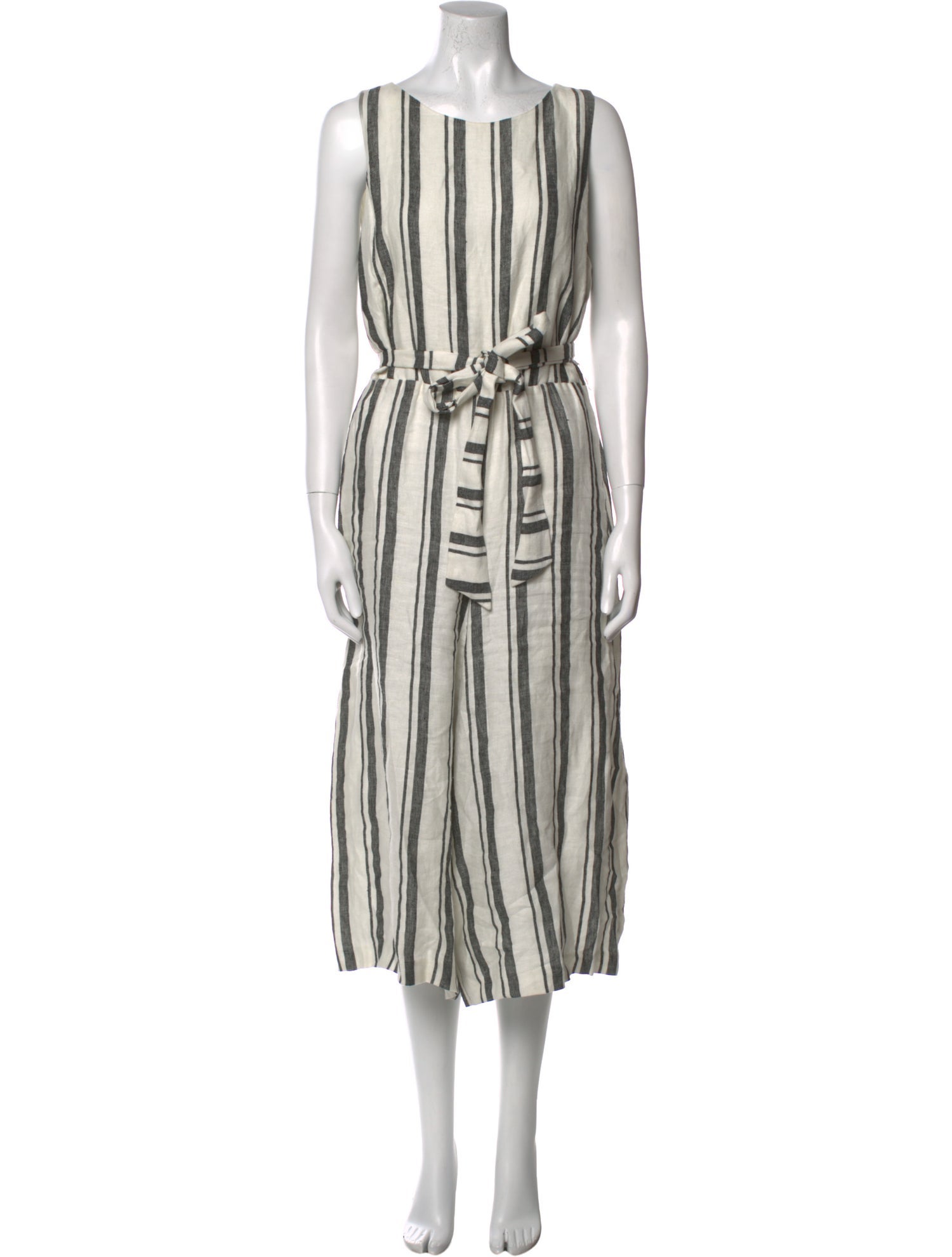 Alice + Olivia Striped Crew Neck Jumpsuit