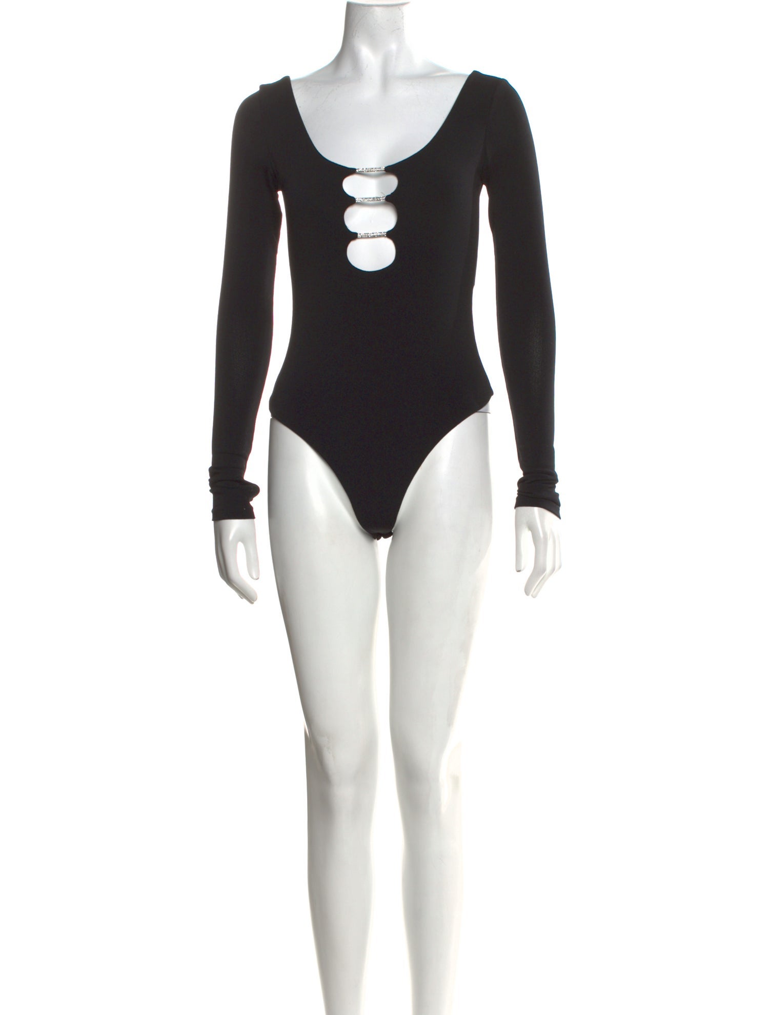 Alice + Olivia Scoop Neck Long Sleeve Bodysuit