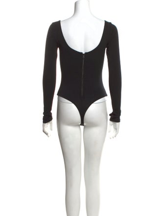 Alice + Olivia Scoop Neck Long Sleeve Bodysuit