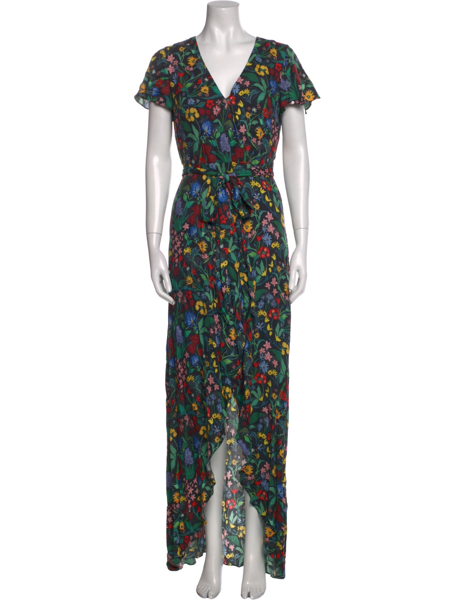 Alice + Olivia Floral Print Midi Length Dress
