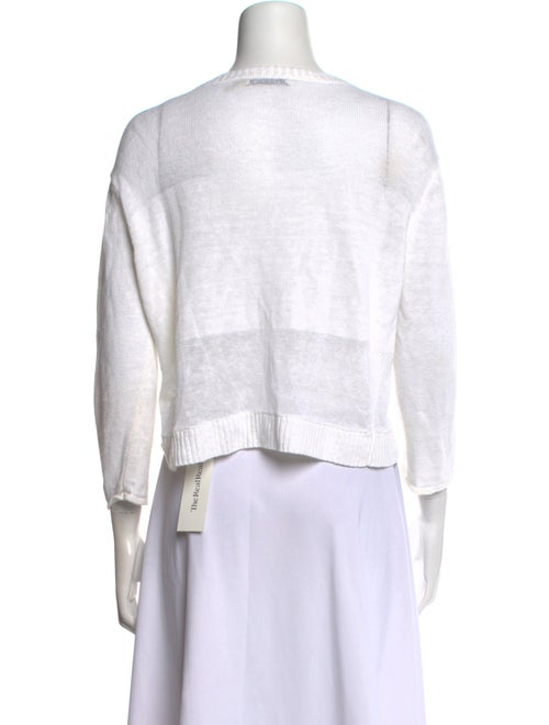 Alice + Olivia Linen V-Neck Sweater