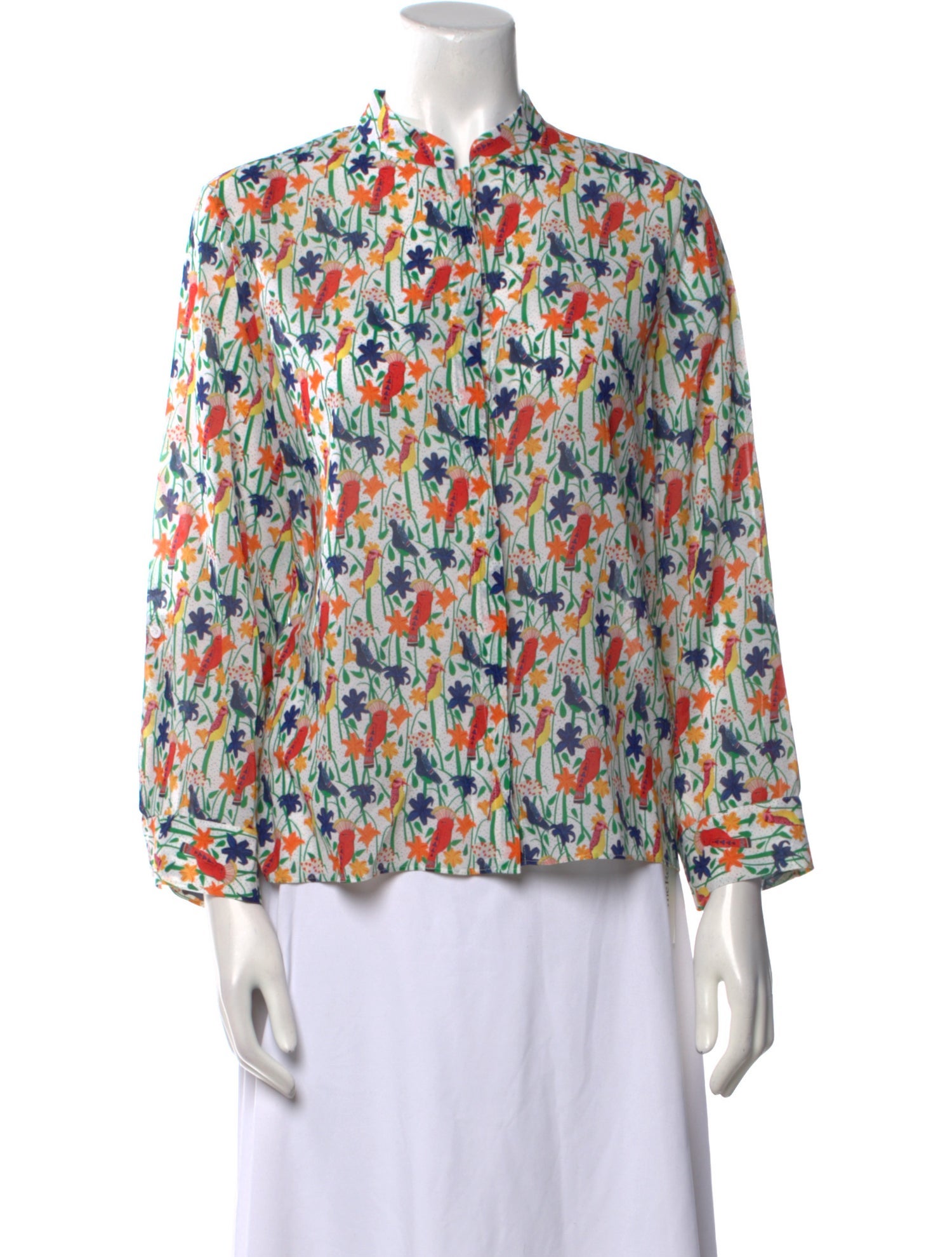 Alice + Olivia Silk Floral Print Blouse